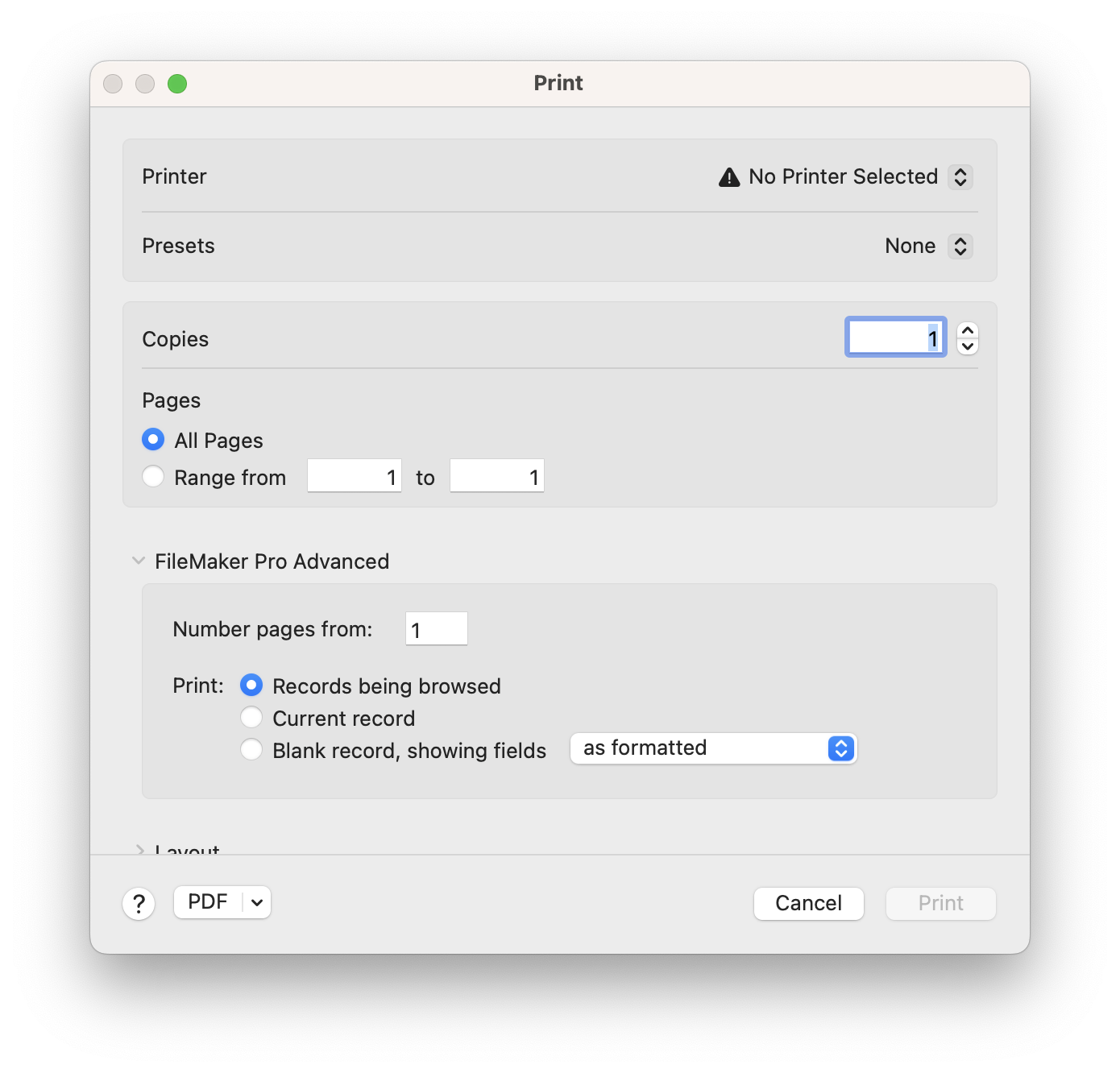 system print dialog