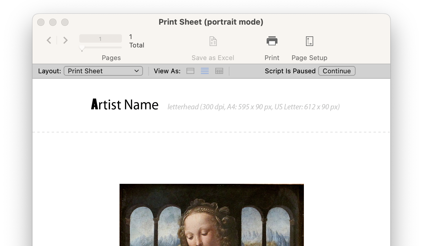 print sheet portrait