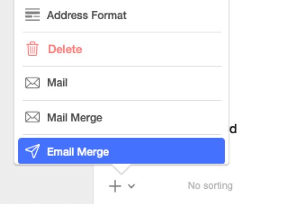 vbook v5 - contacts - mailing