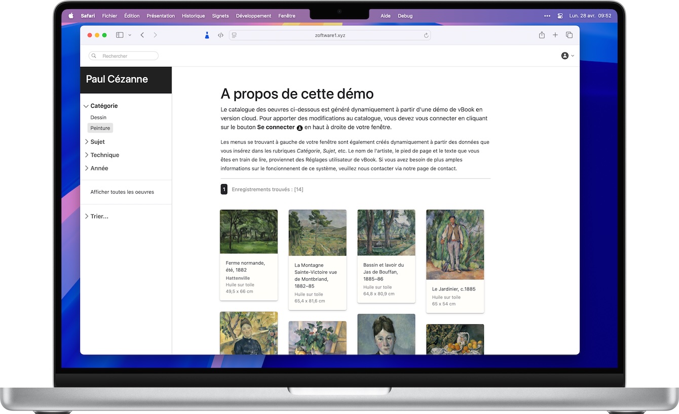 vBook - Catalogue raisonné en ligne