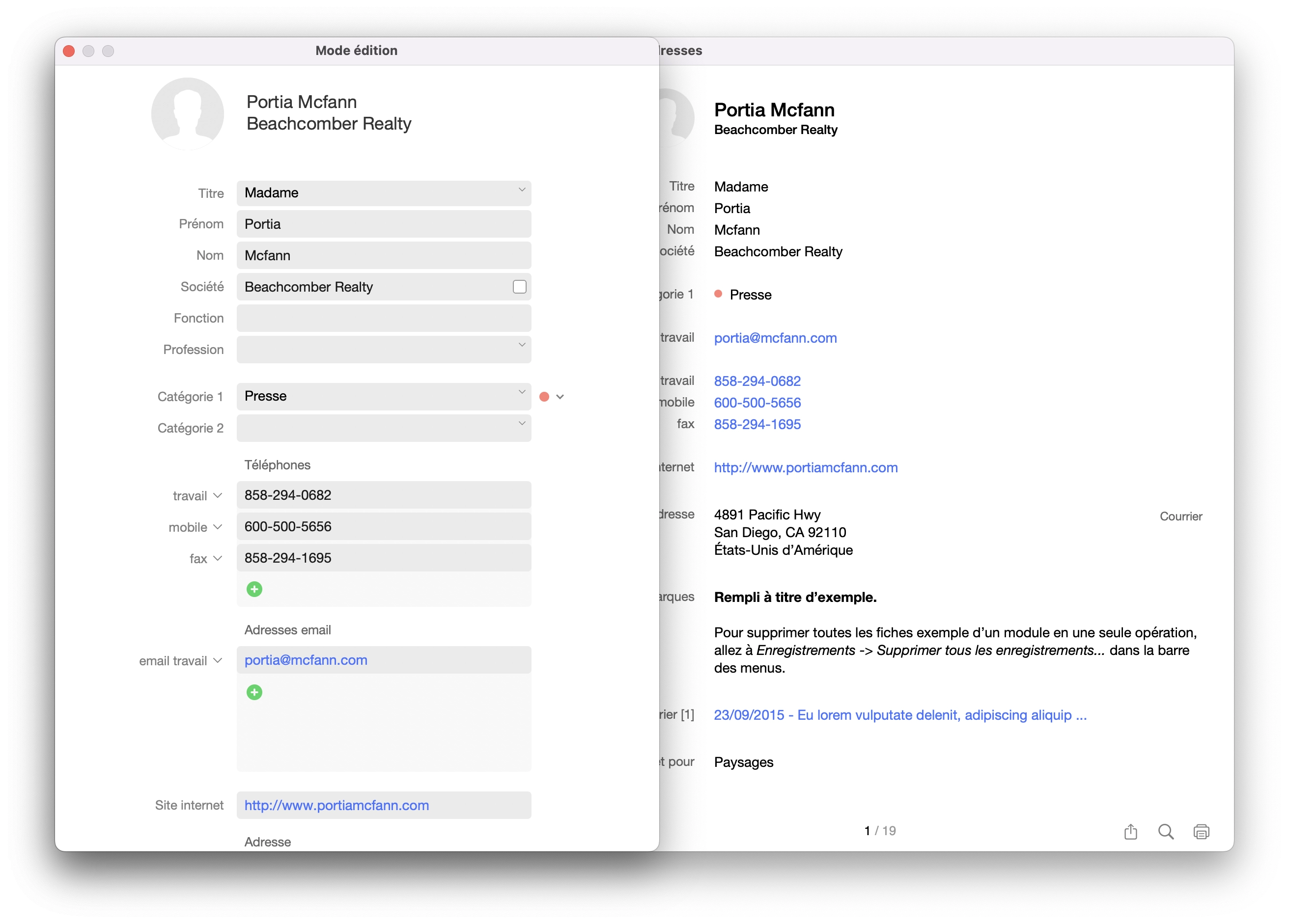 adresses edition-vb5