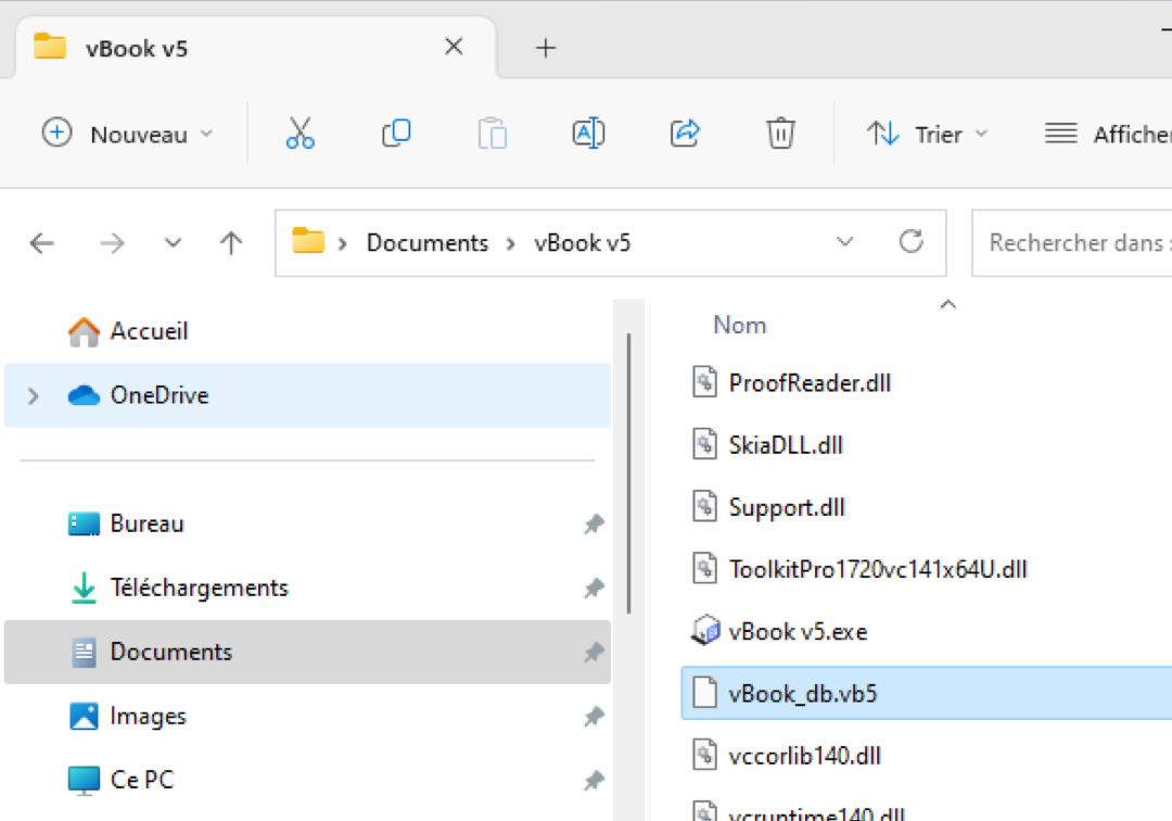 vbook fichier-win
