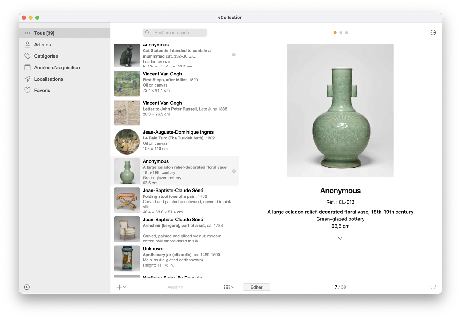 vCollection pour macOS et Windows