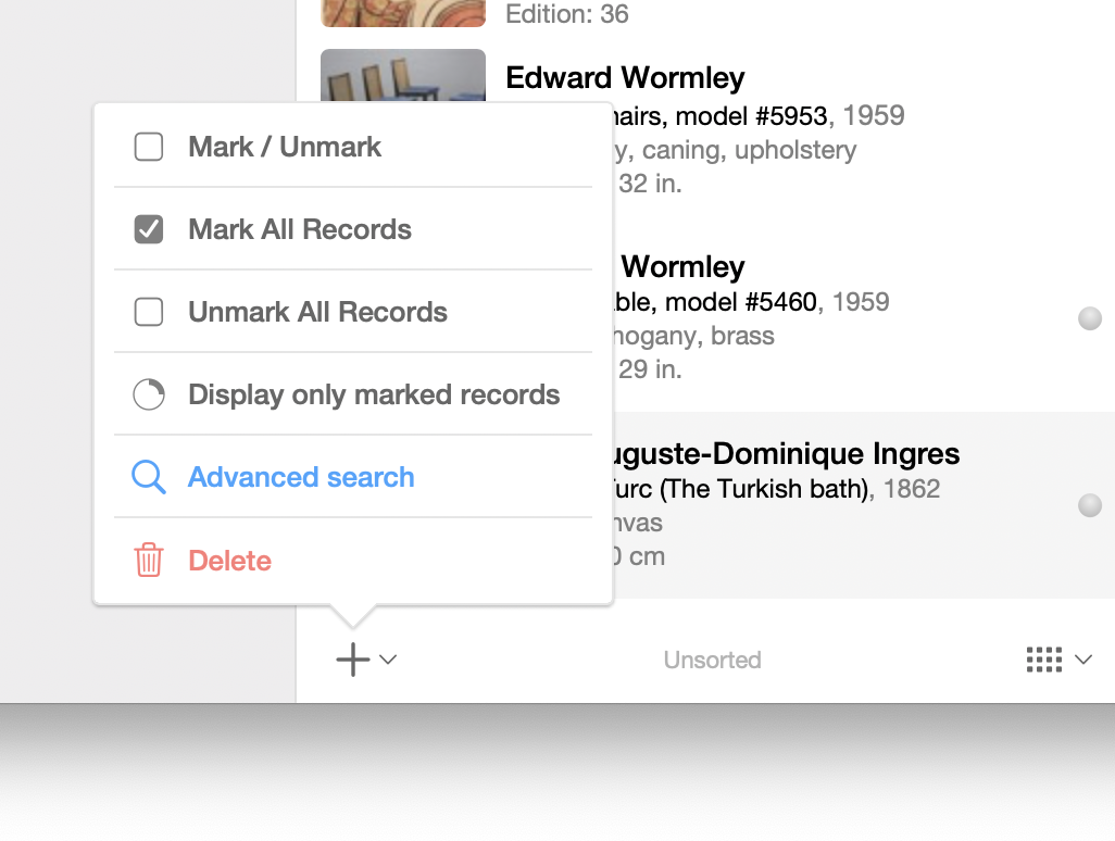 vCollection - advanced search