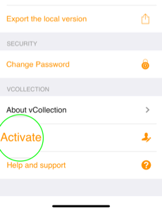 vCollection - Activate