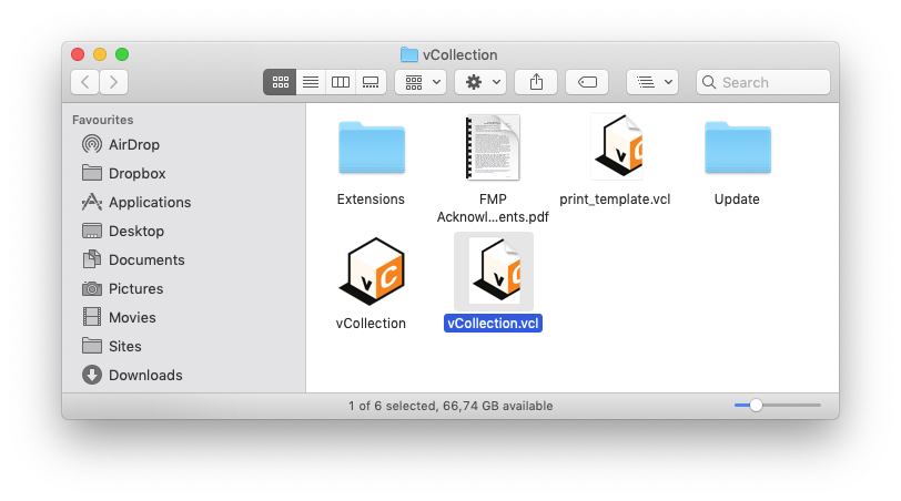 vCollection - Folder on Finder