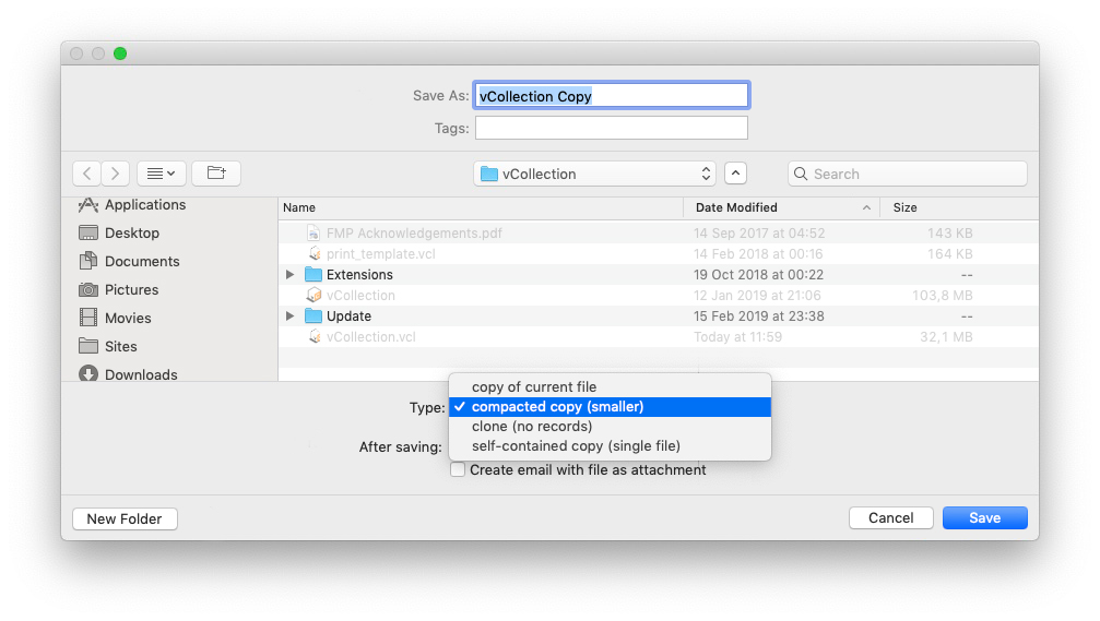vCollection - Compacted Copy
