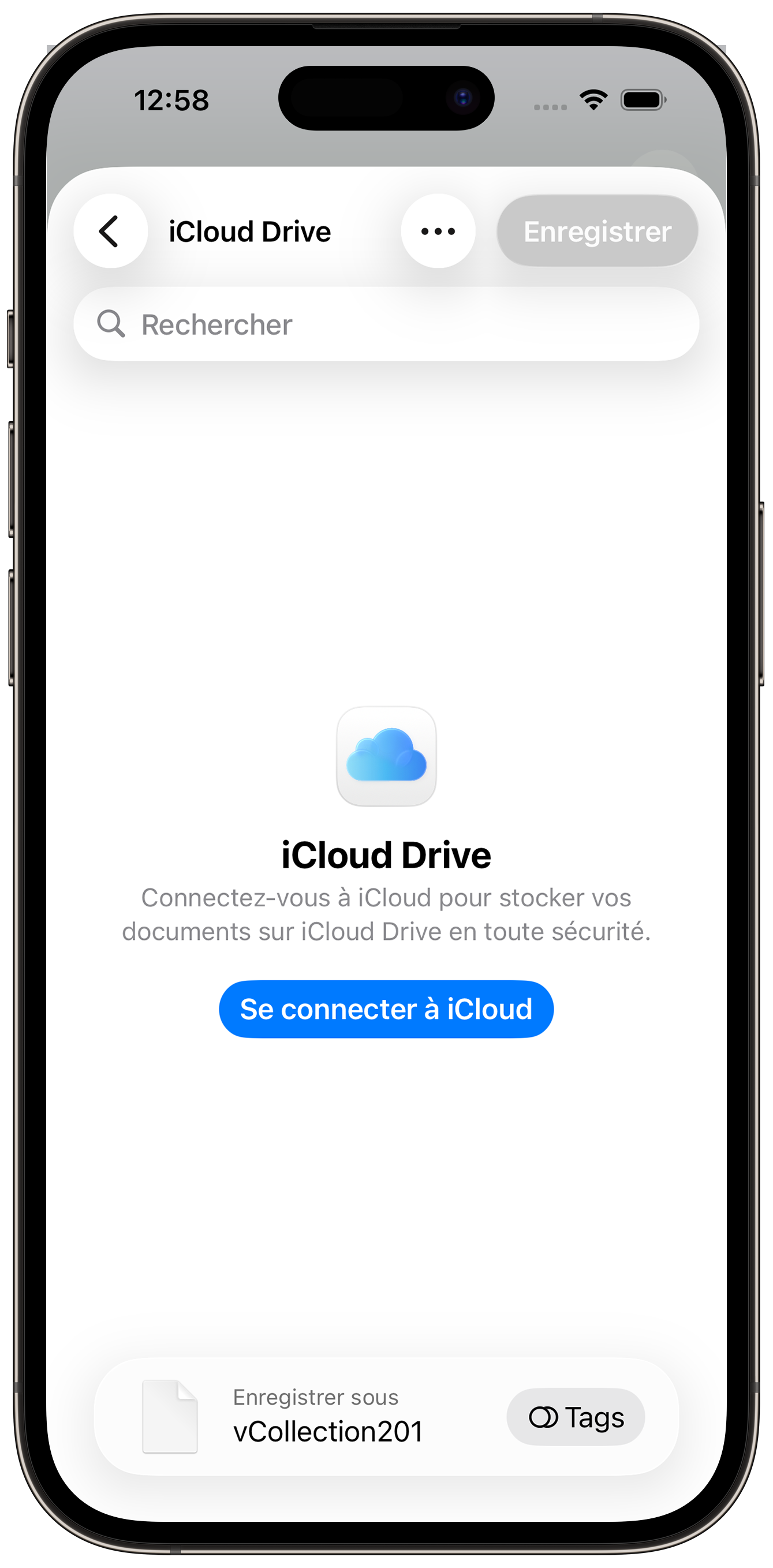 iPhone 14 vCollection exporter icloud